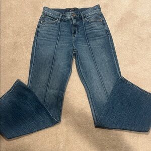 Express Women's Flare Jeans in Deep Blue